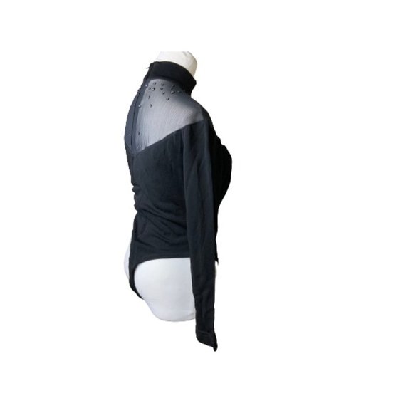 Tadashi Black Rhinestone Body Top. Sz M - Picture 2 of 4